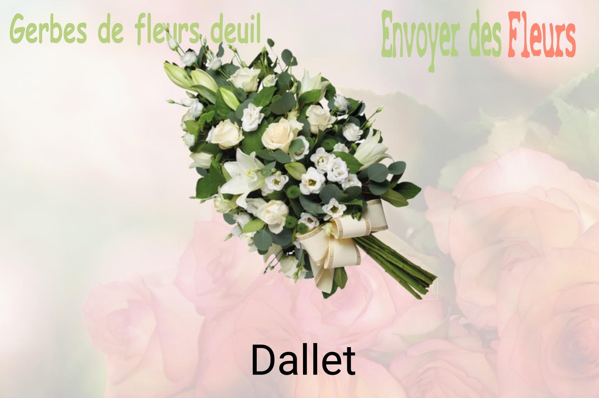 Gerbe de fleurs de deuil livrée à Dallet